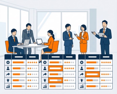 比較軸を統一して見える化